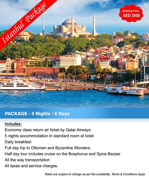 Istanbul Package 5 Nights and 6 Days from Dubai